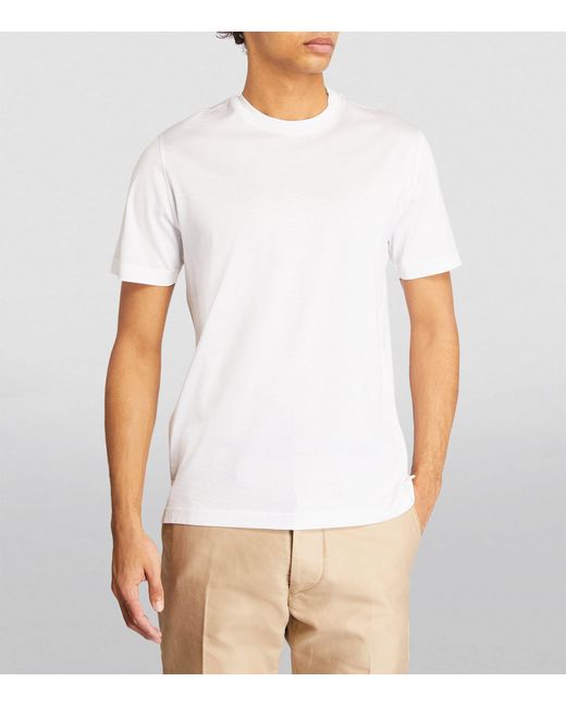 Pal Zileri White Cotton T-shirt for men