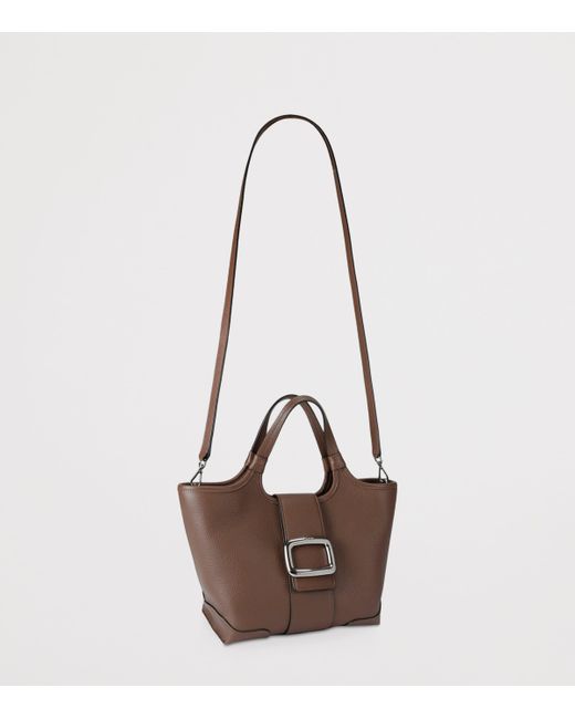 Roger Vivier Brown Mini Leather Viv' Choc Tote Bag