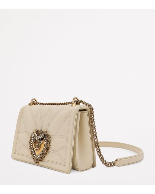 Dolce & Gabbana Natural Leather Devotion Shoulder Bag