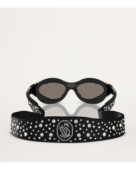Swarovski Black Acetate Sk6024 Sunglasses