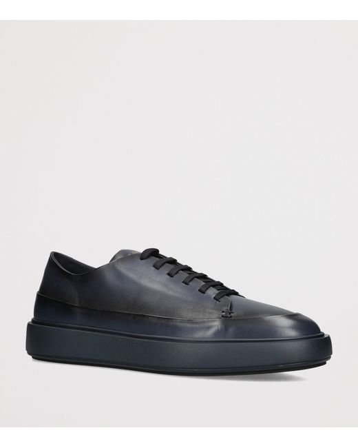 Officine Creative Blue Leather Release Sneakers for men