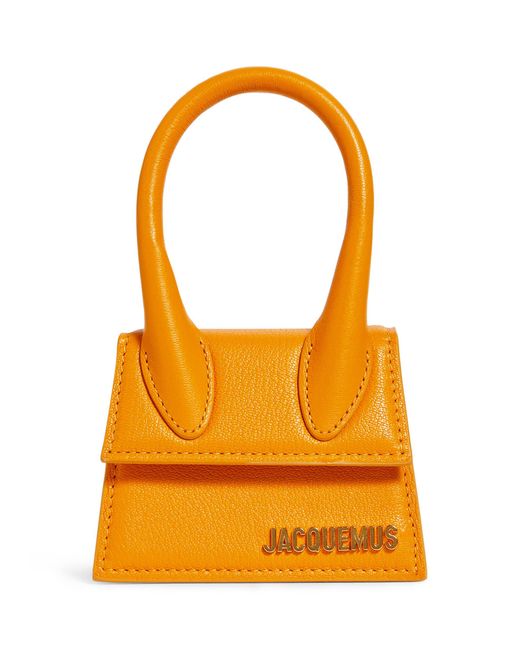 Jacquemus Orange Mini Leather Le Chiquito Top-handle Bag