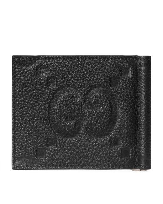 Gucci Black Leather Gg Wallet for men