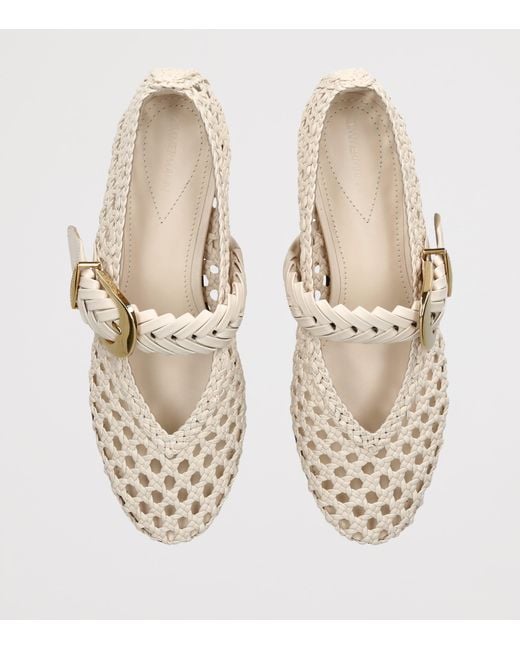 Zimmermann Natural Leather Helix Ballet Flats
