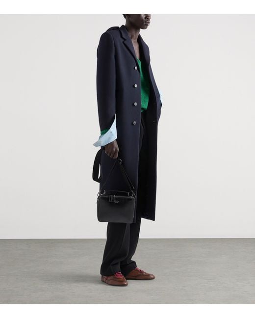 Prada Black Leather Brique Cross-Body Bag for men