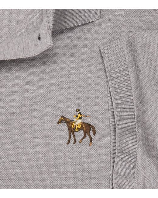 Ralph Lauren Gray Cotton Logo Polo Shirt for men
