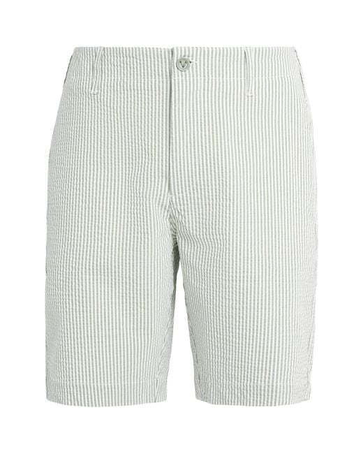 Vilebrequin Gray Seersucker Stripe Bermuda Shorts for men