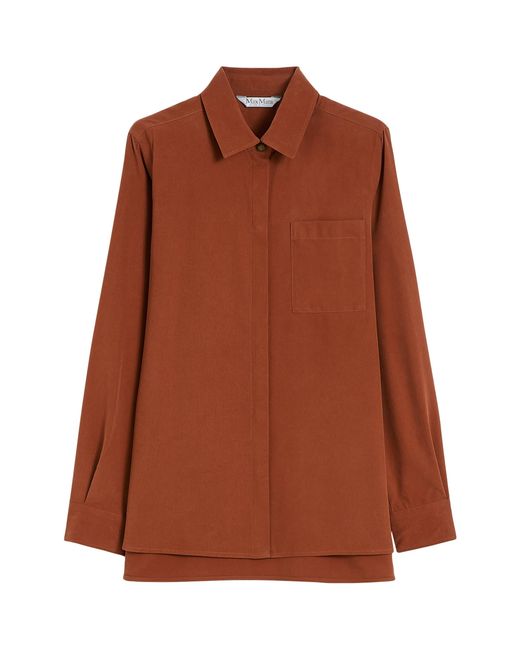 Max Mara Brown Silk Shirt