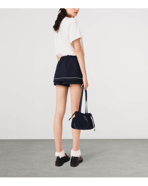 Maje Blue Pleated Skort