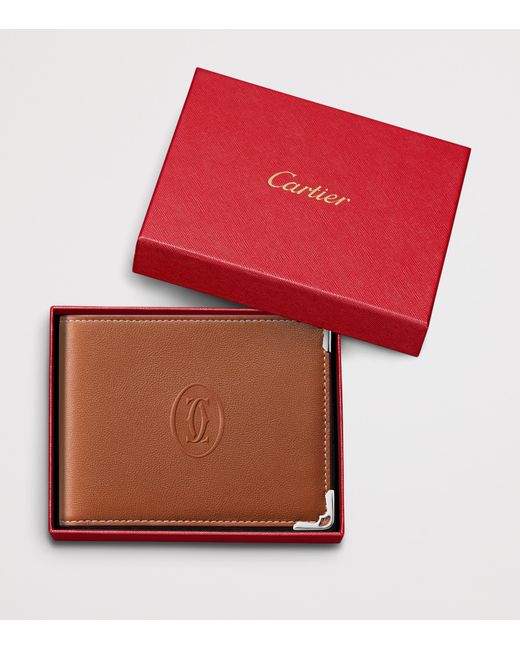 Cartier Brown Leather Must De Wallet for men