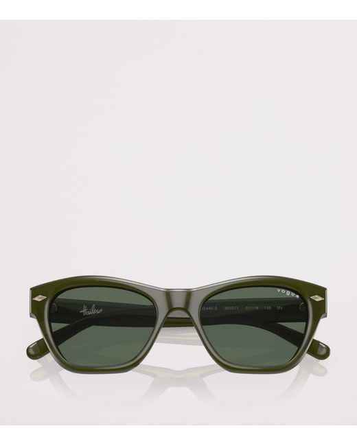 Vogue Green Acetate Cat Eye Sunglasses