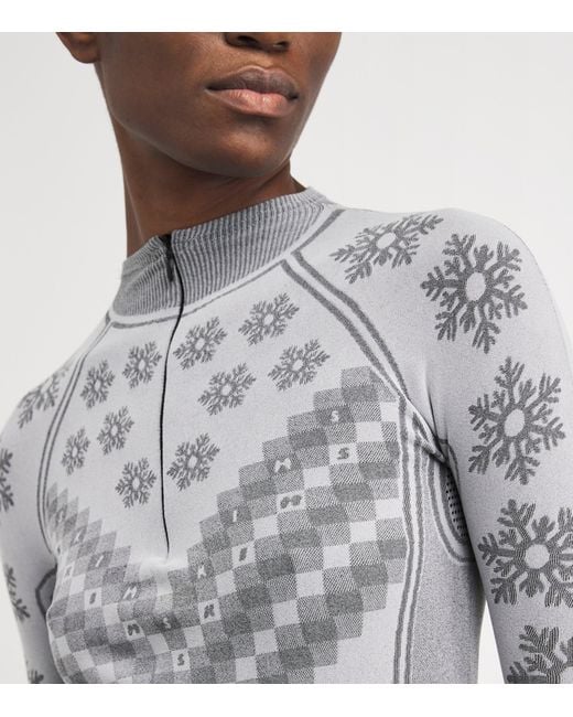 Skims Gray First Layers Half-Zip Top