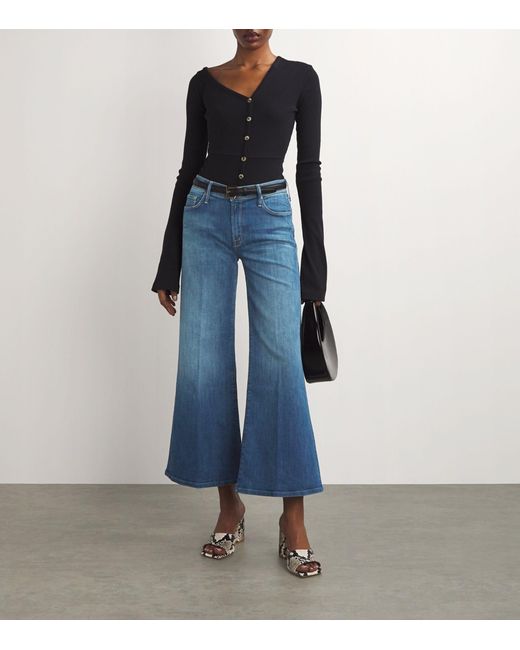 Mother Blue The Down Low Twister Wide-leg Jeans