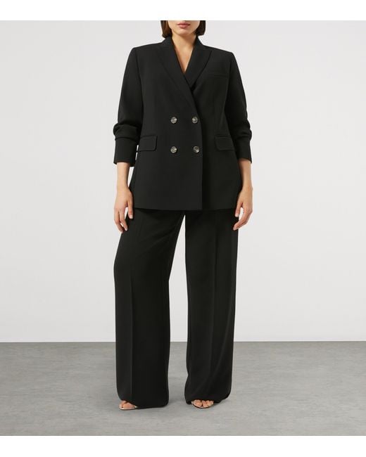 Marina Rinaldi Black Afosi Wide-Leg Trousers