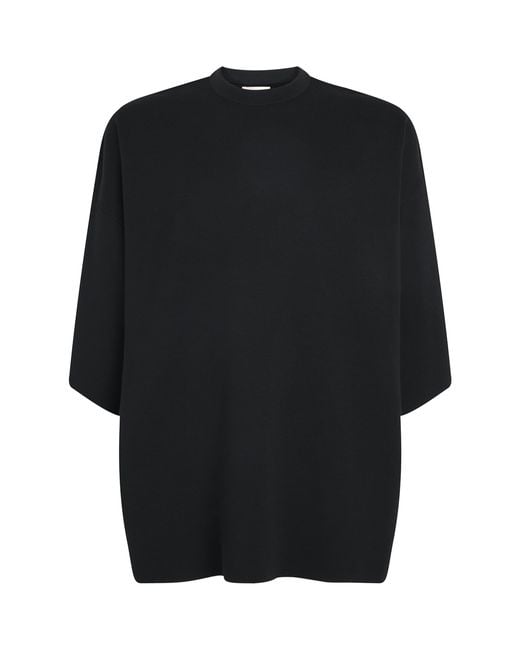 Fear Of God Black Virgin Wool Oversized T-Shirt for men
