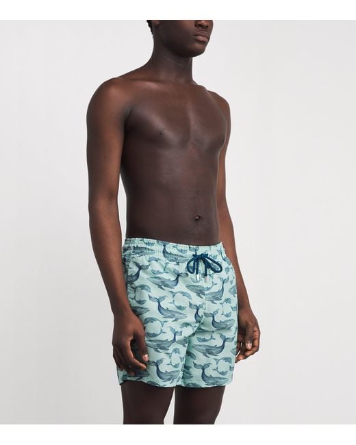 Vilebrequin Blue Whale Print Moorea Swim Shorts for men