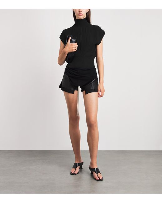 Rick Owens Black Virgin Wool Maglia Sweater