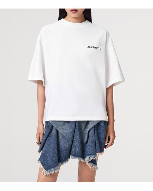 AllSaints White Organic Cotton Halis Amelie T-Shirt