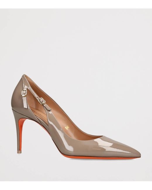 Santoni Pink Patent Leather Audrey Pumps 80