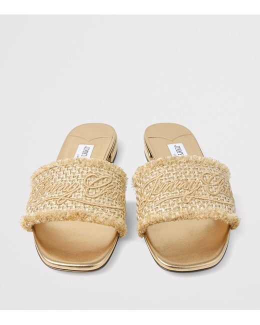 Jimmy Choo Natural Joa Flat Slides