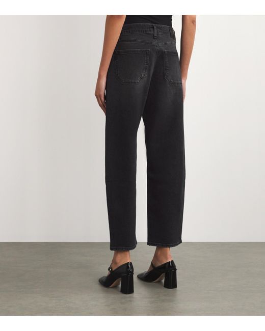 PAIGE Black Alexis Barrel Leg Jeans