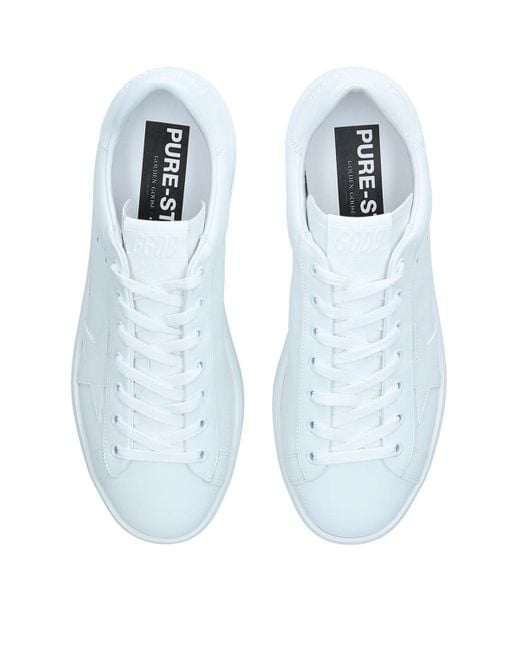 Golden Goose Deluxe Brand Blue Leather Purestar Low-Top Sneakers for men