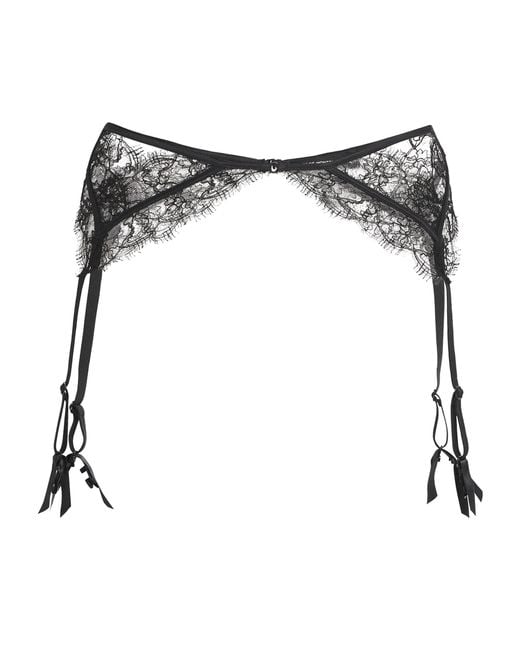 Kiki de Montparnasse Black Lace-Insert Garter Belt