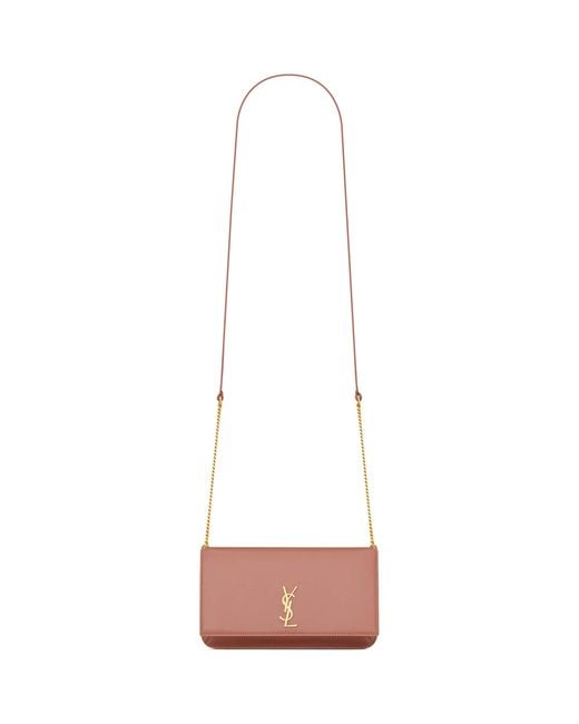 Saint Laurent White Leather Cassandre Phone Holder