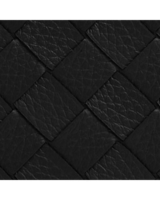Bottega Veneta Black Small Leather Intrecciato Camera Bag for men