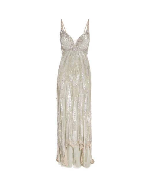 Jenny Packham White Embellished Yves Gown