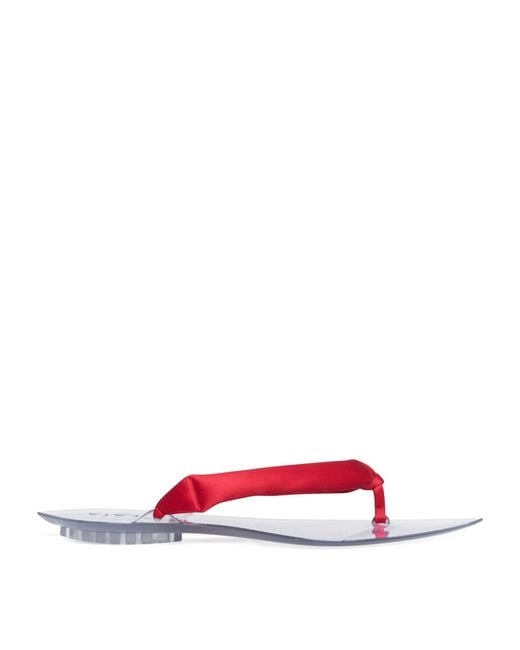 Alaïa White Invisible Thong Flip Flops