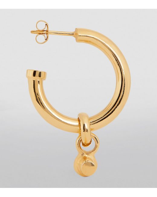 Tilly Sveaas Metallic Large-Plated T-Bar Hoop Earrings