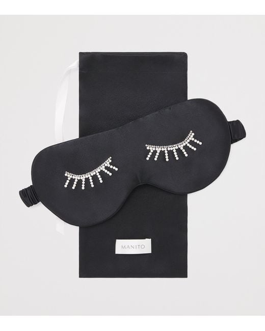 Manitu Black Mulberry Silk Pearl Lash Eye Mask