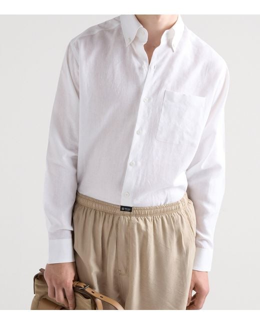 Prada White Linen Shirt for men