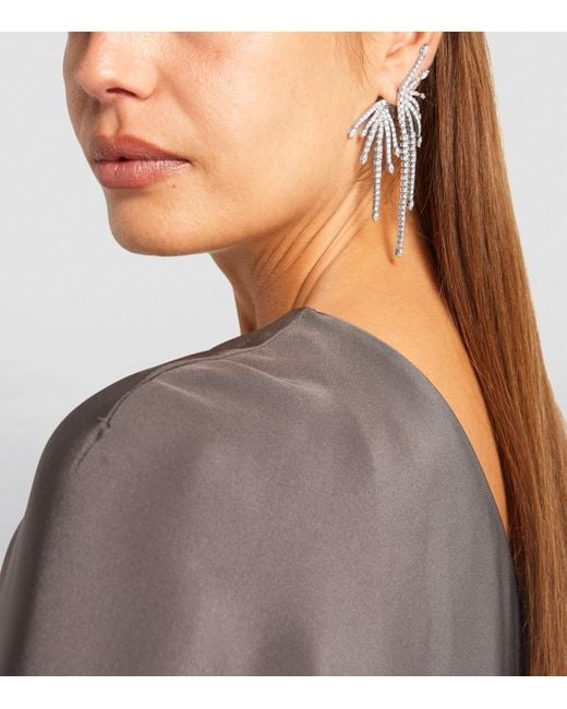 YEPREM Gray And Diamond Inside-Out Earrings