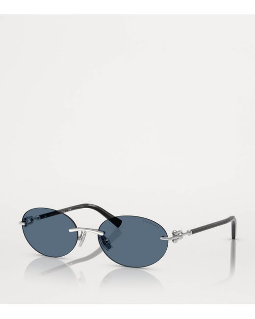 Tiffany & Co Blue Metal Sunglasses