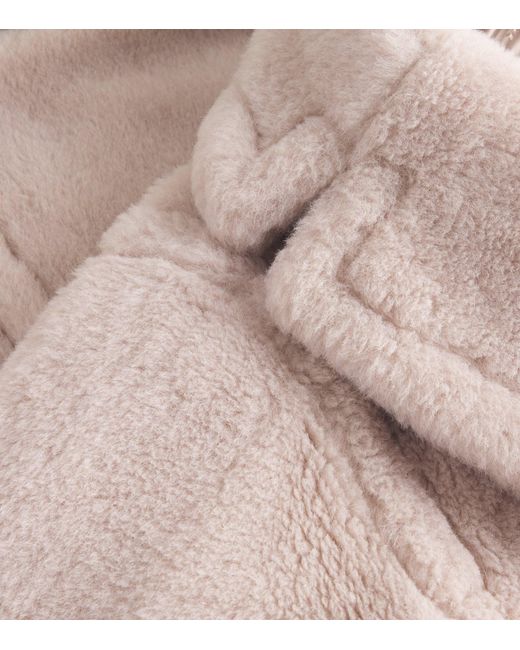 Max Mara Natural Alpaca-Wool-Silk Teddy Bear Coat