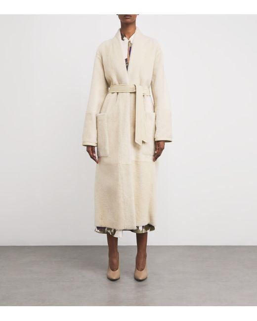 Max Mara Natural Shearling Coat