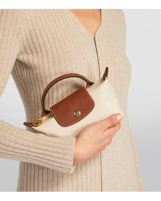 Longchamp Brown Le Pliage Original Pouch