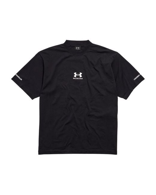 Tシャツ・カットソー BALENCIAGA T-shirt x Under Armour Black x Under Armour cotton T-shirt in black - Balenciaga | Mytheresa