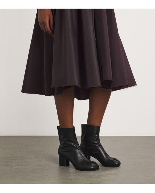 Maison Margiela Black Leather Tabi Boots 60