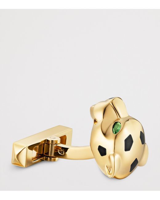 Cartier Metallic Tsavorite And Lacquer Panthère De Cufflinks for men