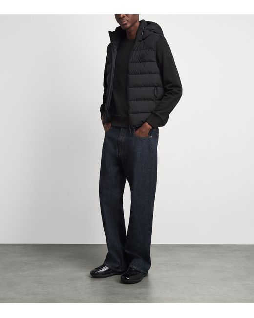 Moncler Black Cotton Raised-Logo Sweatshirt for men