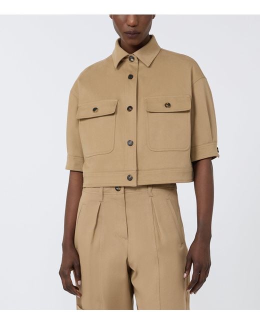 Max Mara Natural Cotton Cropped Jacket