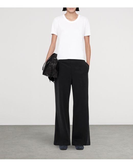AllSaints Black Modal-Blend Elodie Wide-Leg Trousers