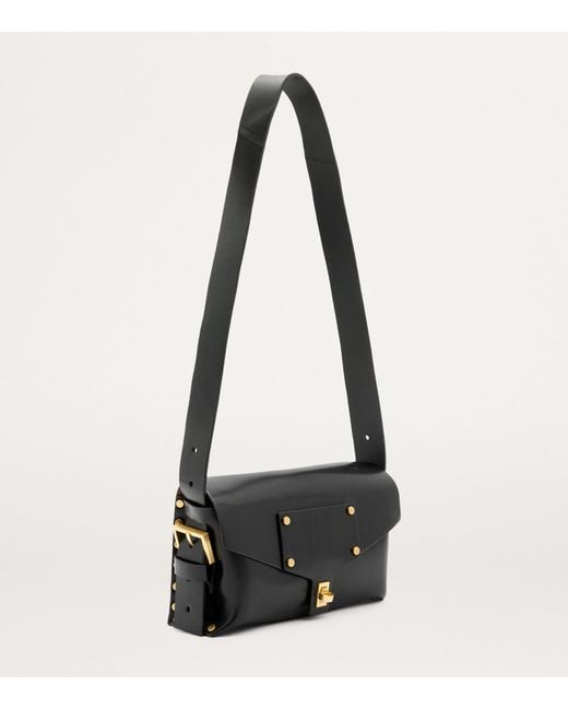 AllSaints Black Leather Miro Cross-body Bag