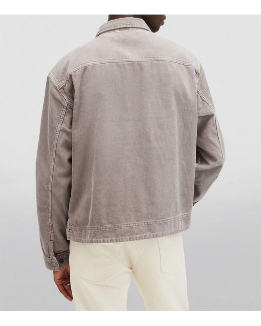 AllSaints Gray Corduroy Kipax Jacket for men