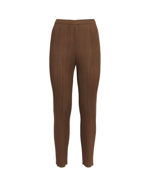 Pleats Please Issey Miyake Brown New Colorful Basics Trousers