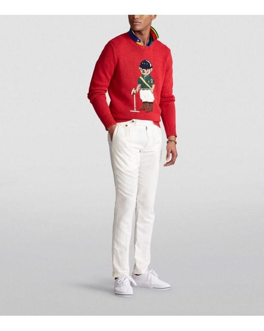 Ralph Lauren Polo Bear Knitted Sweater in Red for Men | Lyst