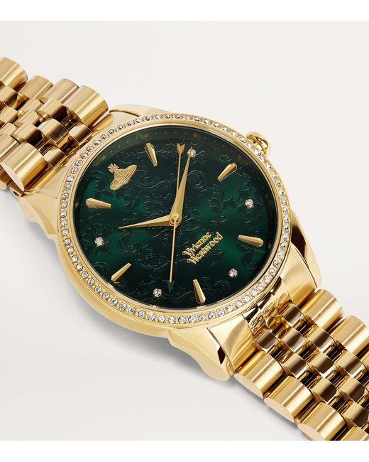 Vivienne Westwood Metallic Swarovski-Detail Wallace Watch for men